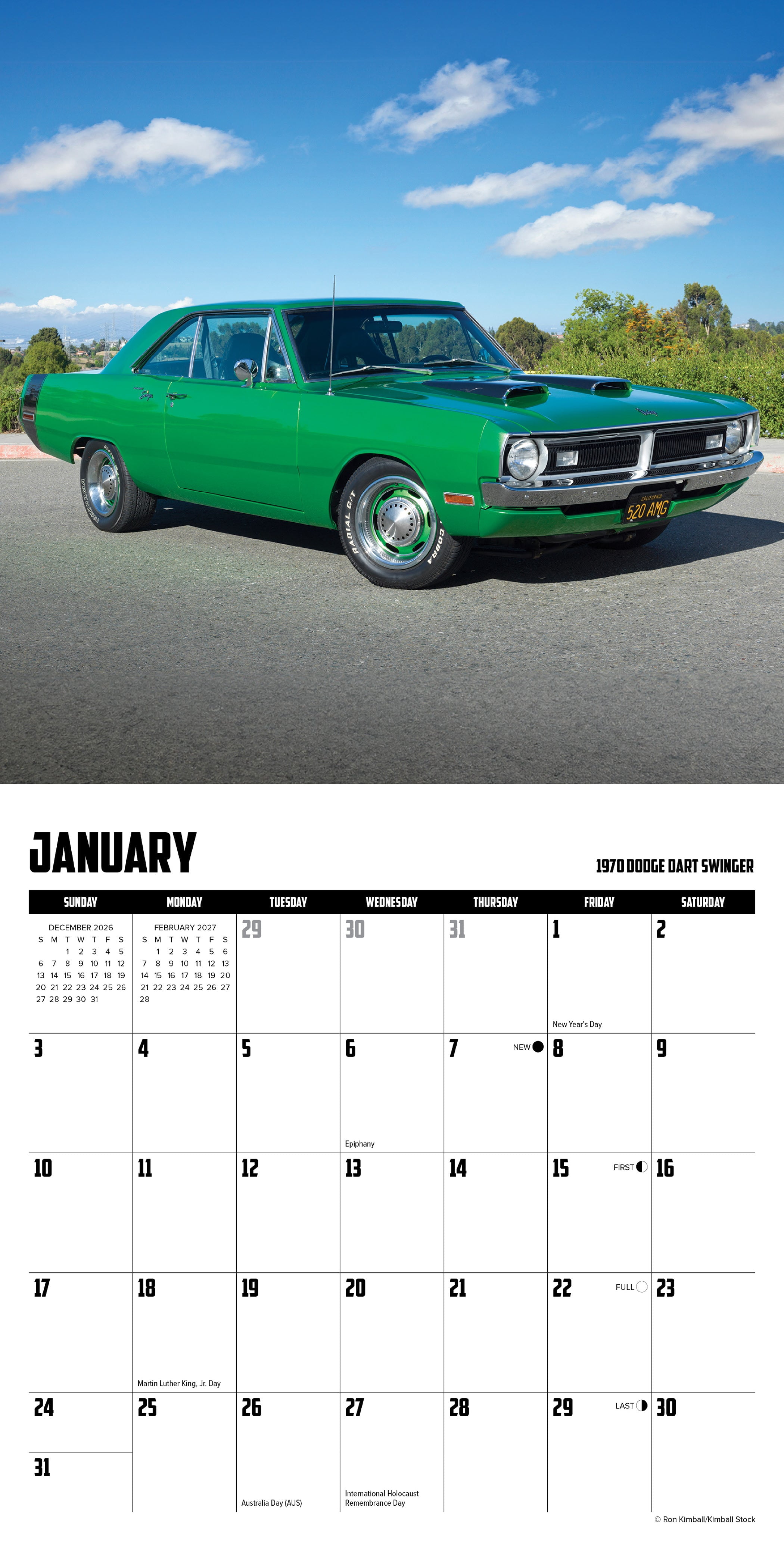 Willow Creek Press, American Muscle Cars 2027 Mini Wall Calendar