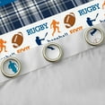 thumbnail image 4 of Feelyou Rugby Football Lover Blackout Curtains Set of 2 (52x84 Each) for Kid, Blue Bufalo Plaid Window Curtains, Ball Sports Theme Curtains and Drapes, Window Curtains Home Decor, 4 of 6
