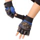 thumbnail image 3 of 1 par de guantes de esqueleto pirata con remaches de cuero artificial, guantes punk de medio dedo, guantes para hombre para andar en motocicleta y deportes al aire libre, 3 of 5