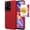 Red, variant on TJS Phone Case for TCL K32 5G / K33 5G, with Tempered Glass Screen Protector, Slim Dual Layer Hybrid Shockproof Rugged Phone Cover (Blue)