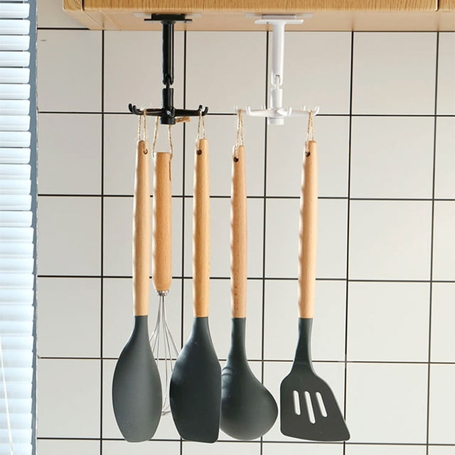 WASHWEPE 1Jgo Adhesivos Giratorios Para Pared Color Negro Para Y Cocina