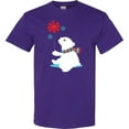 thumbnail image 3 of Inktastic Polar Bear, Bear with Scarf, Cute Bear, Snowflakes T-Shirt, 3 of 5