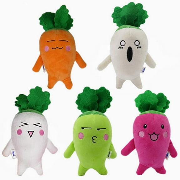 Pack of 5 Carrots Plush Stuffed Animal Toy,11"