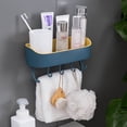 thumbnail image 3 of Adhesive Shower Caddy Bathroom Shelf Wall Mount Shower Shelf Holder - Dark blue, 3 of 6