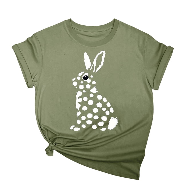 Tops de Cuello Alto para las Mujeres Amante Impreso Camiseta Cuello Redondo Manga Corta, Poliéster Spandex