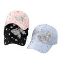 thumbnail image 6 of RUISINERY Glittering Rhinestones Butterfly Baseball Hat for Women Sun Protective Hat Breathable and Adjustable for Daily Wear, 6 of 7