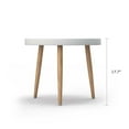 thumbnail image 4 of Jamesdar Kurv Plastic and Steel Chat Table in White & Natural, 4 of 4
