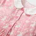 thumbnail image 4 of Hiijoy Little Girls Easter Short Sleeve Dress Rabbit Prints Cotton Summer Casual Dress, 4 of 8