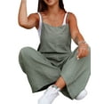 thumbnail image 3 of Women\'s Casual Loose Sleeveless Bib Overalls Jumpsuits Long Baggy Pants Rompers Wide Leg Jumpsuits, 3 of 5