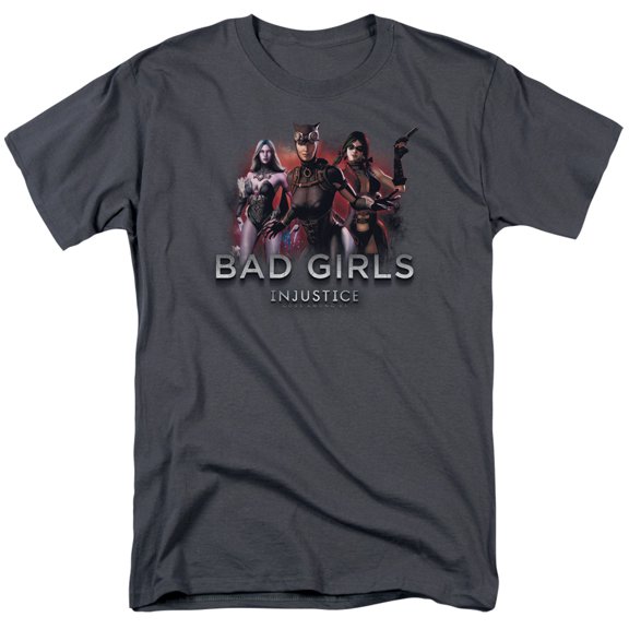 Injustice Gods Among Us Bad GirlS/S S Adult 18/1 T-Shirt Charcoal