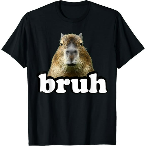 Capybara Bruh Funny Graphic Tee For Men Women Funny Capybara T-Shirt