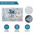 thumbnail image 6 of Coastal Octopus Placemats Set of 8, Ocean Nautical Conch Coral Fish Shells Placemats for Dining Table, Place Mats for Kitchen Tabletop, Waterproof Wipeable Dining Table Mats Set, 6 of 9