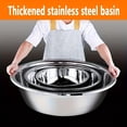 thumbnail image 2 of 16 Inch Footed Stainless Steel Mixing Bowl, Rust-Resistant Large Salad Bowl, Fruit Veg Wash Basin Dish Pan, Easy Clean Durable Father’s Day Kitchen Gift, 2 of 11