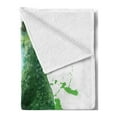 thumbnail image 2 of Avocado Soft Flannel Fleece Throw Blanket, Aquarelle Autumn Theme with Pastel Colors for Exotic Food and Drops Image, Cozy Plush for Indoor and Outdoor Use, 50" x 60", Brown and Emerald, by Ambesonne, 2 of 5