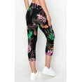 thumbnail image 4 of ALWAYS Women's Slimfit Super Soft Highwaisted Capri Joggers with Pockets Tropical 1777 Black Green Small, 4 of 6