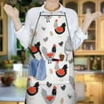thumbnail image 6 of Egg Chicken Pattern Apron-Garden Aprons for Women with Pockets-Cotton Linen Waterproof Kitchen Cooking Gardening Aprons Adjustable for Kitchen,Cooking,BBQ and Salon 33x27 Inch, 6 of 7