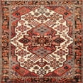 thumbnail image 1 of Ahgly Company Indoor Square Traditional Saffron Red Persian Area Rugs, 3' Square, 1 of 6