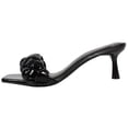 thumbnail image 3 of Delicious Women's Braided Square Toe Faux Patent Leather Kitten Heel, Black,  7.5 M US, 3 of 6