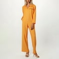 thumbnail image 2 of FEIFLY Women Halloween Prisoner Jumpsuit Orange Jumpsuit Outfits For Adults Party Performance Party Solid Color Festival Clothing, 2 of 7