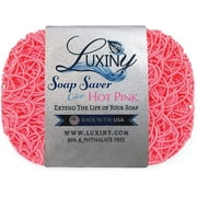 Luxiny American Made Soap Saver for Soap Dishes & Shower Soap Holders - Helps Handmade Soap Last Longer - Made from Plant Based Environmentally Friendly Bioplastics Hot Pink