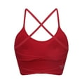 thumbnail image 6 of Linfrsh Women Sports Bra Bikini Tops Scoop Neck Bathing Suits Top Padded Swim Crop Tops Only(Red,XL), 6 of 6