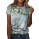 thumbnail image 1 of Gibobby Playera de Verano para Mujer Camiseta manga cuello redondo casual con estampado digital moda verano(W,G), 1 of 4