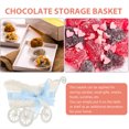 thumbnail image 3 of Miangastore 2pcs Kids Use Imitation Rattan Woven Basket Candy Storage Cart Shape Basket Party Supply, 3 of 9