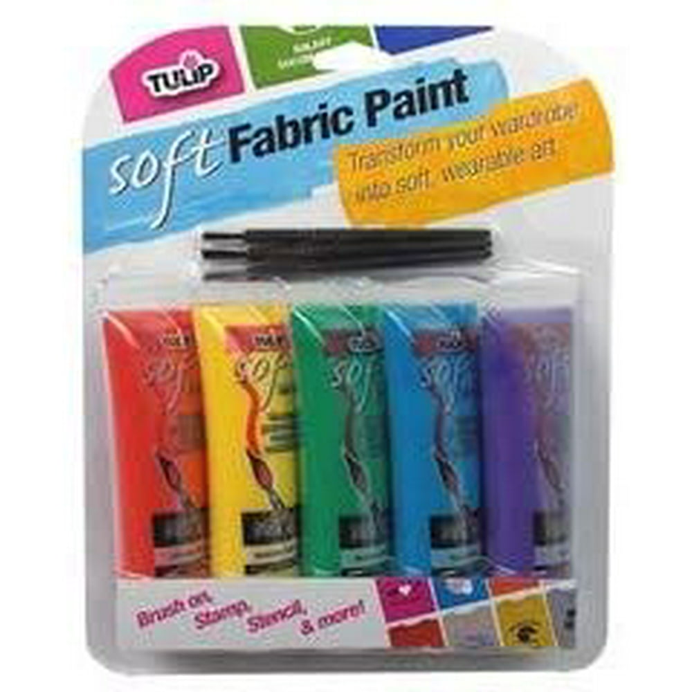 Tulip Primary Soft Fabric Paint Set, 5 Piece