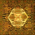 thumbnail image 1 of Ahgly Company Indoor Square Persian Yellow Traditional Area Rugs, 6' Square, 1 of 4