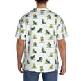 thumbnail image 3 of Sikiie Cute Avocado Yoga Men's Wrinkle Free Untucked Cuban Shirt Business Casual Button Down Shirts Short Sleeve ShirtXX-Large, 3 of 5