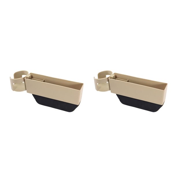 Scienceny Catcher Organizador Car Side Slit Bag ABS Automóvil Slit Holder Auto Side Ajustable Almacenamiento beige 2piezas Scienceny CBP170861
