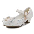 thumbnail image 1 of Zapatos de cuero de mariposa de princesa para niños, zapatos de tacón alto con lazo de diamante para niñas, zapatos de baile con purpurina, zapatos de baile de fiesta para chicas a la moda 33 Gao Jinjia LED, 1 of 2