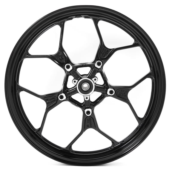 Gloss Black 17x2.75" Front Wheel Tubeless for Yamaha YZF R3 15-24/ R25 2018-2020/ MT-03 20-24/ MT-25 2018-2021