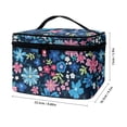 thumbnail image 6 of HELLHERO Travel Cosmetic Bags Polyester Wide Open Portable Pouch Wind-blue Powdered Flowers Unisex, 6 of 6