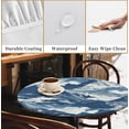 thumbnail image 4 of Round Fitted Tablecloth with Elastic Edge Design Table Cover Waterproof Stain-Resistant Wipeable Table Cloth Best for 38"-42" Round Tables Mountain Peak, 4 of 4