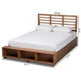 thumbnail image 6 of Baxton Studio Brown Finished Wood 4-Drawer King Size Platform Storage Bed, 6 of 14