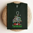 thumbnail image 2 of EMBROIDERED Merry Christmas Nurse Shirt, Embroidered Holiday Nurse Crewneck, Xmas Nurse Sweatshirt, Icu Er Rn Nurse Tee, Christmas 2025, 2 of 5