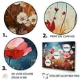 thumbnail image 3 of Designart "Pink Crimson Petal Haven IV" Flower Floater Framed Canvas Wall Art, 3 of 5