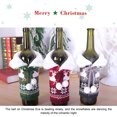 thumbnail image 3 of Wosthever Funda para botella de vino Cuello de piel elástico de comedor Ropa de Navidad Copo de nieve Bolsa de champán Accesorios de Verde, 3 of 6