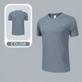 thumbnail image 7 of TOWED22 Running Shirts Men Sport Tops Quick Dry Gym Wicking Athletic T Shirts Breathable Cool Workout Shirts Grey,3XL, 7 of 7