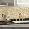 thumbnail image 6 of BeNice Peel and Stick Backsplash Kitchen Wall Tile Stickers Metal Panel Champagne Gold, 6 of 10