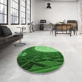 thumbnail image 4 of Ahgly Company Tapis d'Intérieur Lavables en Machine Rectangle Transitionnel Vert Émeraude Profond, 2' x 5', 4 of 7