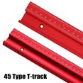 thumbnail image 2 of 1pc Aluminum Alloy 45 Type T-Track T-slot Miter Track Fixture for Router Table, 2 of 6