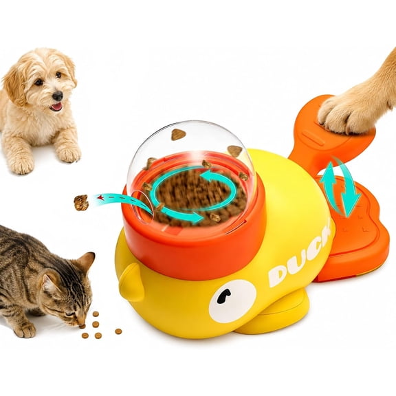 ERNIEMOLISE Interactive Dog Treat Dispenser, Duck Puzzle Slow Feeder for Training, Enrichment & Indoor Play