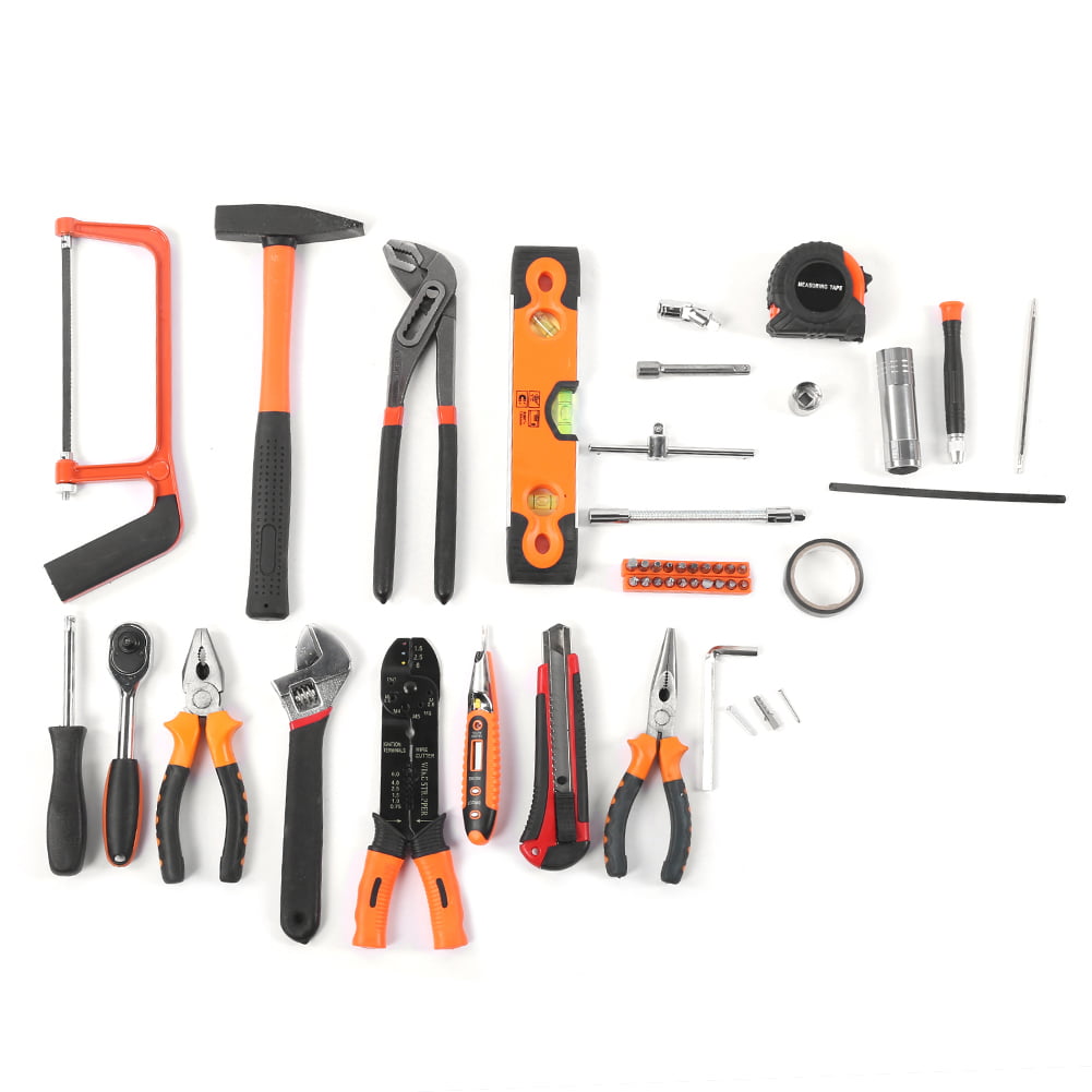 CHICIRIS Household Tool Kit,Hand Tool Set,170Pcs Hand Tool Set Trolley Box  Household Pliers Wrench Hardware Repair Screwdriver Kit