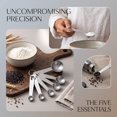 thumbnail image 2 of 5 Pcs Stainless Steel Measuring Spoons, Metal Teaspoon Kitchen Measure Set, 1/4tsp, 1/2tsp, 1tsp, 1/2tbsp, 1tbsp for Dry & Liquid Ingredients, 2 of 6