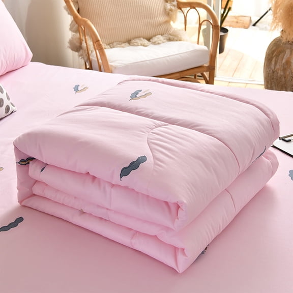 Summer Savings Lightweight Summer Comforter Hypoallergenic Machine Washable Budget-Friendly Summer Bedding Perfect for Bed Couch Sofa Breathable Soft Lightweight Silk Smooth