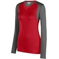 thumbnail image 2 of Augusta XL Ladies Astonish Long Sleeve Jersey Red/Graphite 2522, 2 of 2