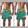thumbnail image 3 of luoweisi Men's Beach Shorts Quick Dry Swim Trunks with Mesh Lining Sea Turtle XL, 3 of 5