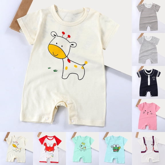 WUANDIXFA Baby Boy Girl Romper Toddler Unisex Short Sleeve Jumpsuit Shorts Summer One Piece Bamboo Viscose (Red, 18-24 Months)